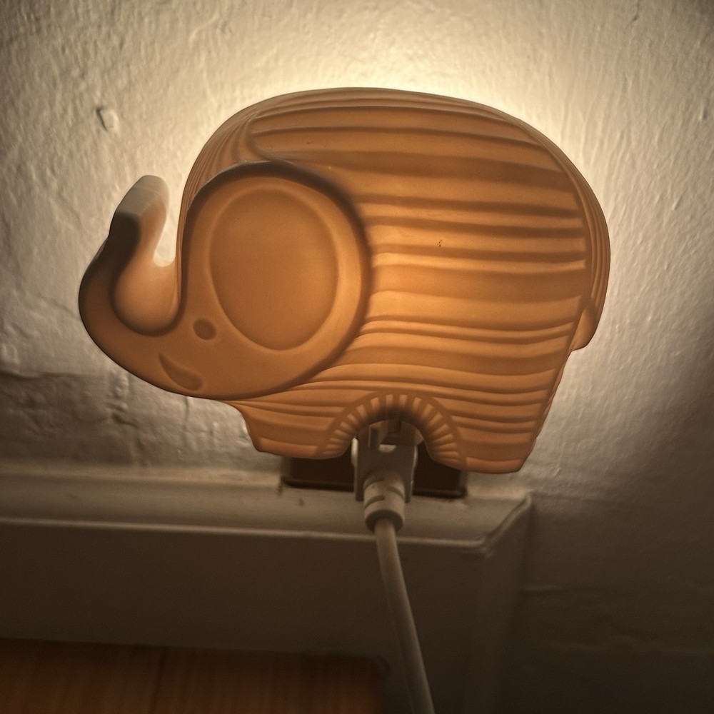 Jonathan Adler Junior White Porcelain Elephant Night Light
