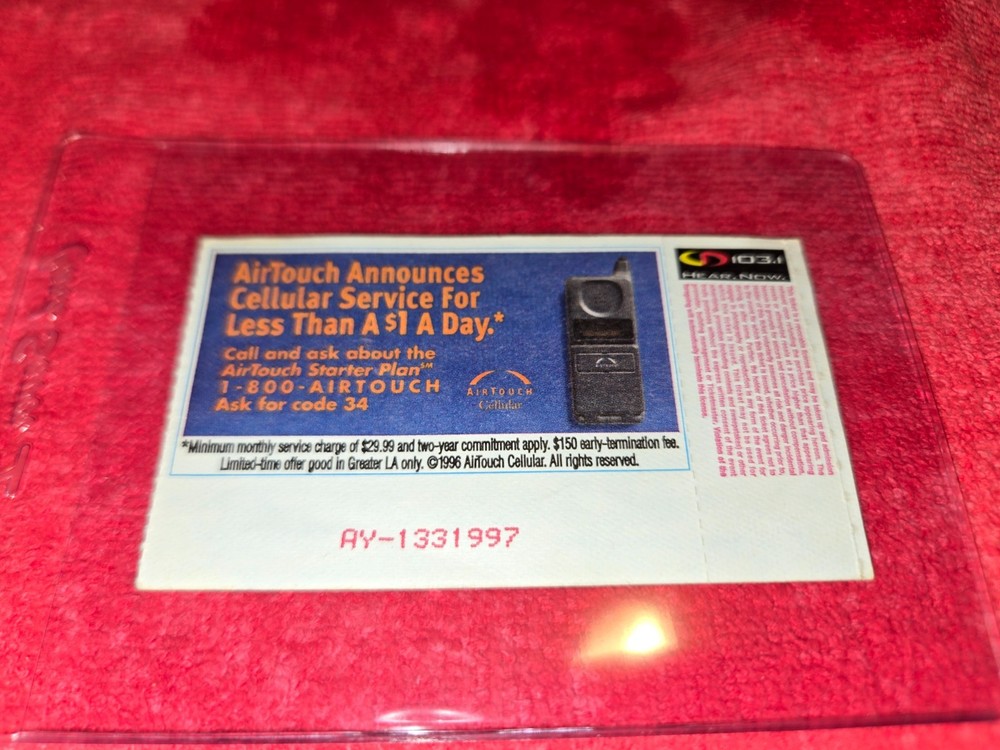 VINTAGE ORIGINAL CONCERT TICKET STUB NEIL YOUNG SEP 11 1996 GREAT WESTERN FORUM