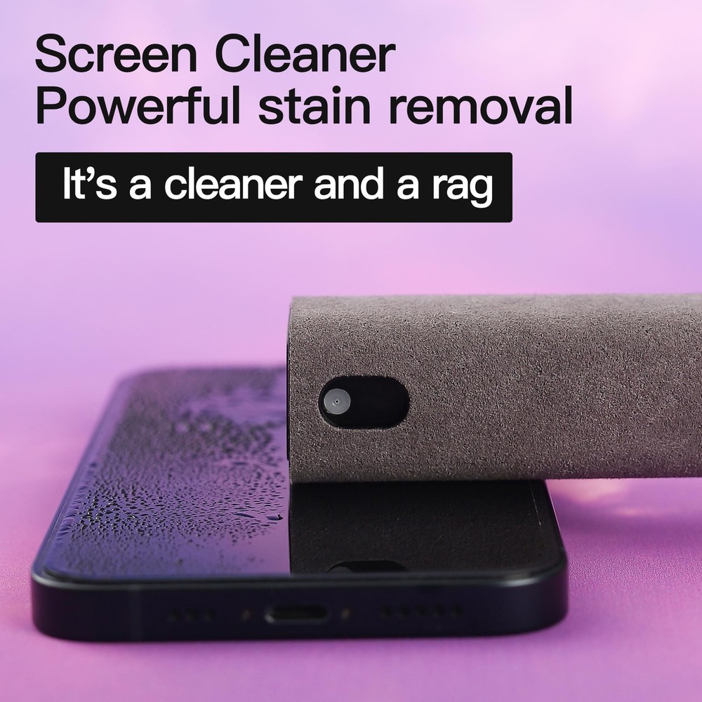 2-Pack Touchscreen Cleaner Kit – Spray & Microfiber for Phone, Tablet, Car