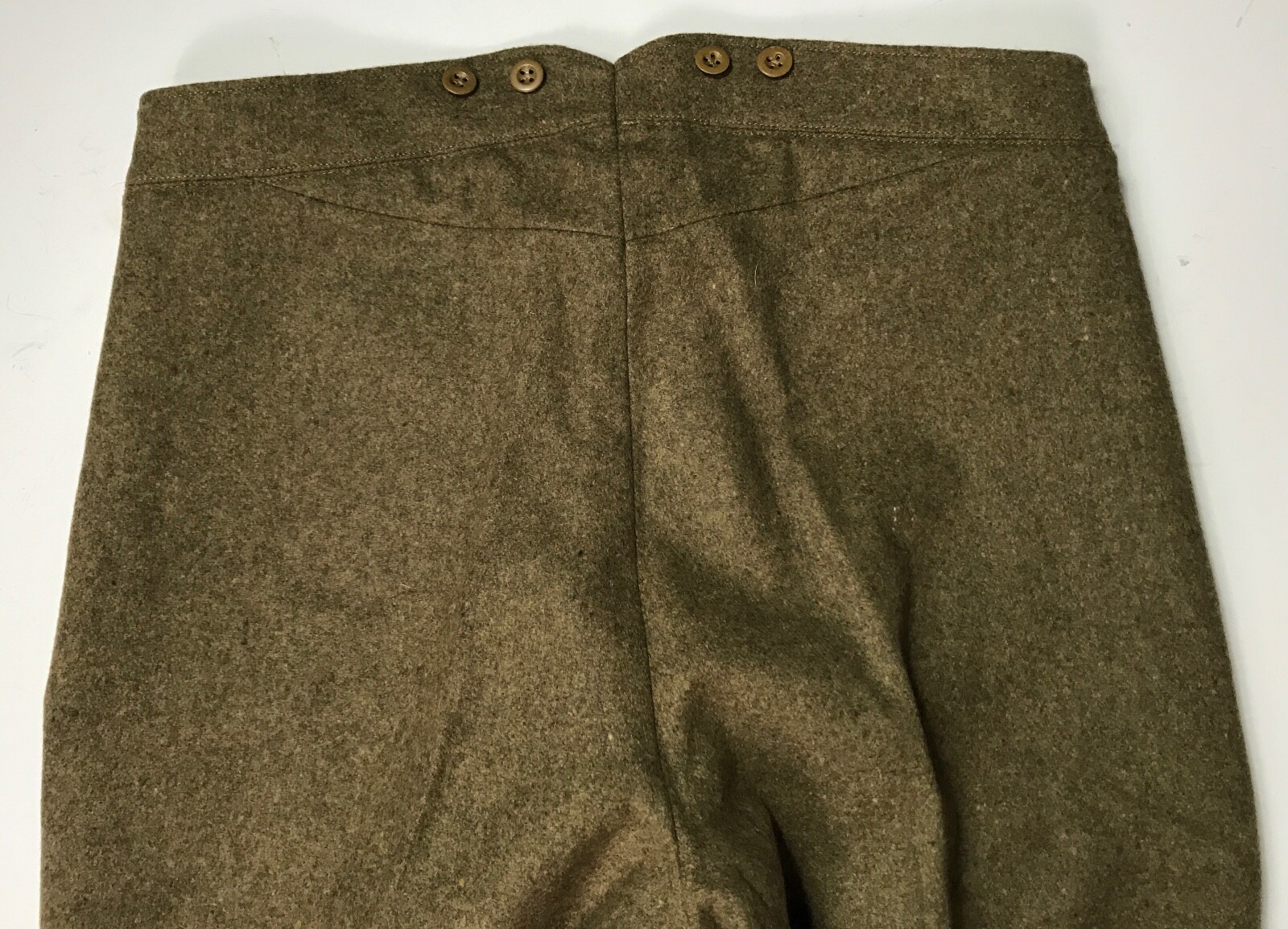 WWI BRITISH P1902 WOOL SERVICE DRESS COMBAT FIELD TROUSERS- SMALL 32 WAIST