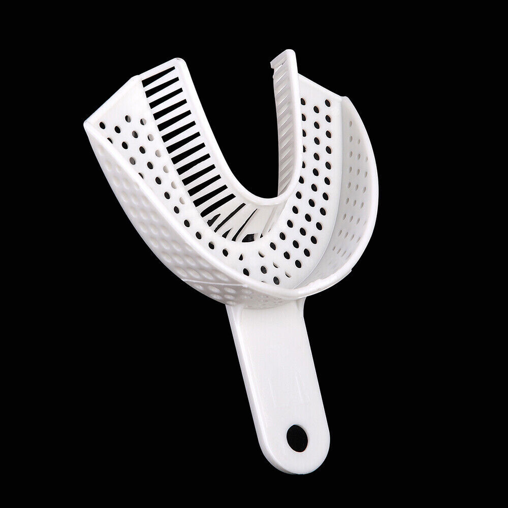 Dental Plastic Disposable Impression Trays Set Perforated Autoclavable Holder