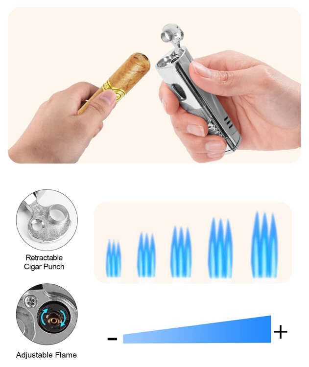 The Pinnacle Torch Lighter (Silver)