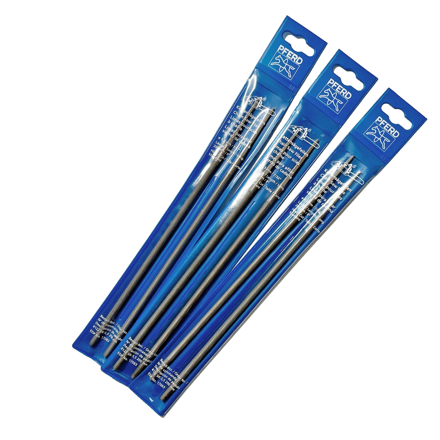 PFERD Classic Chainsaw Files (6 Files) 3/16" in Vinyl 2-Packs