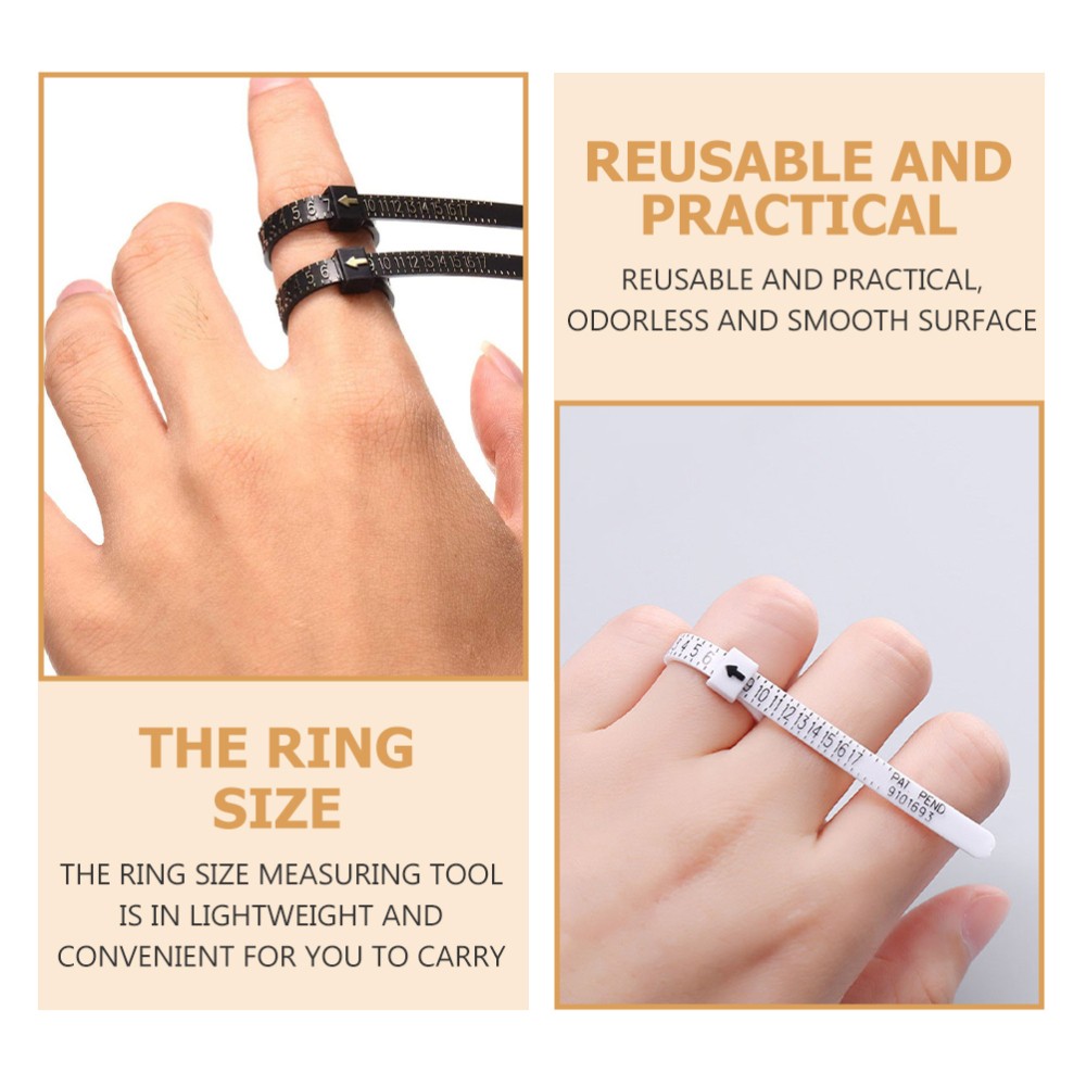 12 Pcs Finger Meter Reusable Size Ruler Gauge Ring Sizer Measuring Tool
