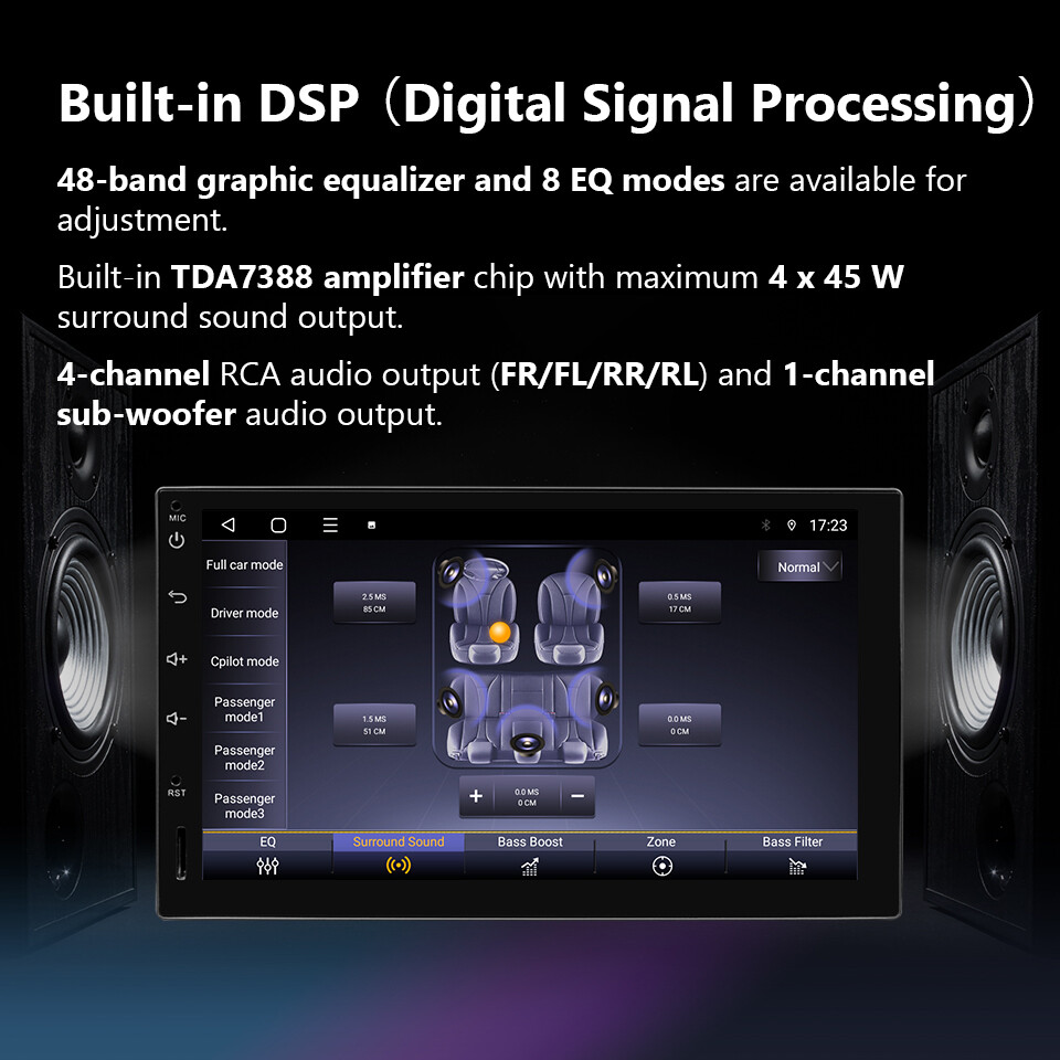 Eonon Q04SE 7" Car Stereo Radio Double 2 DIN 8-Core Android Auto 10 GPS CarPlay