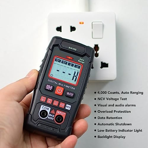 AN109 4000 Counts Digital Multimeter, Handheld Multimeter Intelligent