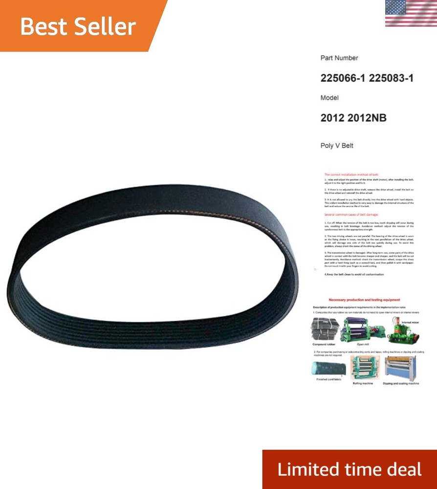 Replacement Poly V Drive Belt for 2012 & 2012NB Planers - High Quality