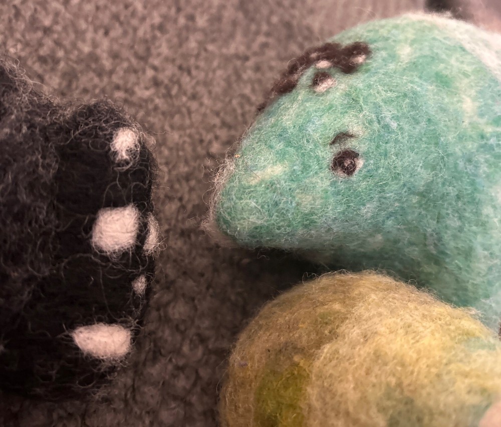 Hand Dyed Wool Animals Sheep Pig Bear Handmade