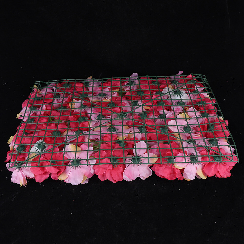 6pcs Artificial Wedding Silk Flower Wall Decor Background Rose Hydrangea Panels