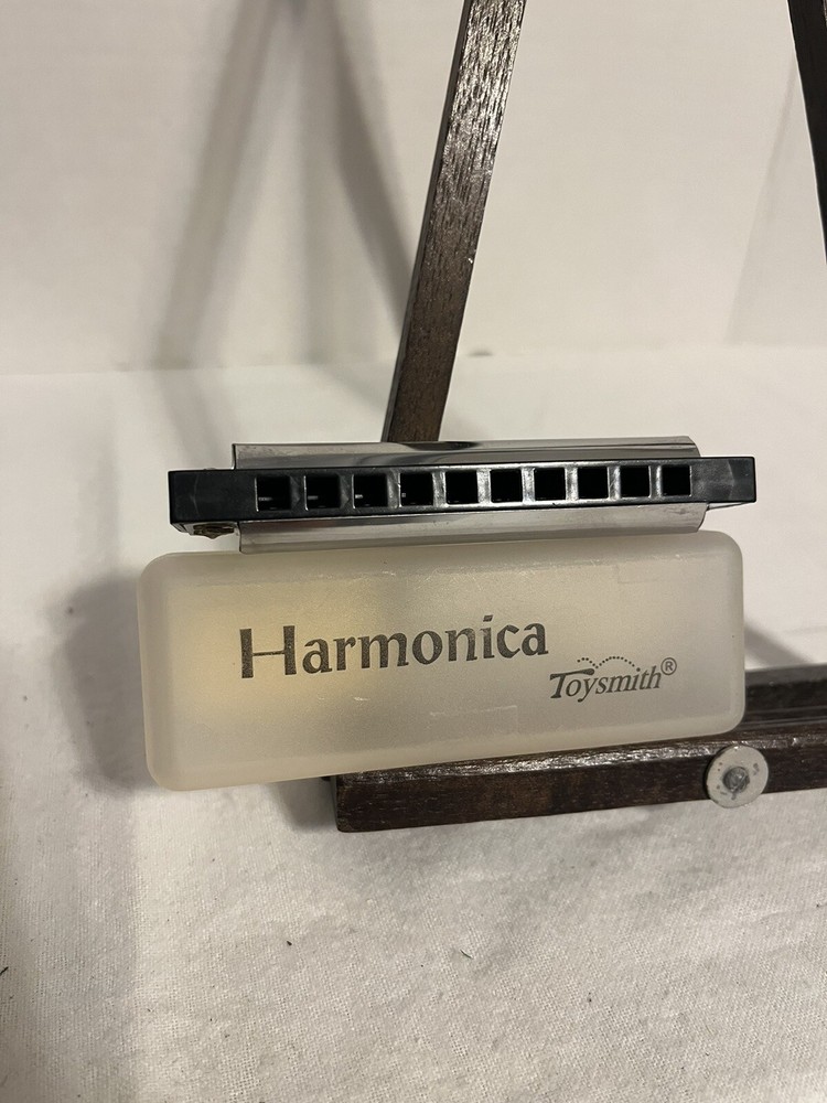 Toysmith Harmonica Item # 8071 Translucent Harmonica Clear Case Vintage
