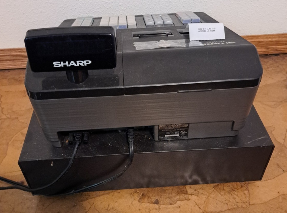 Sharp Model XE-A507 Electric thermal Cash Register complete