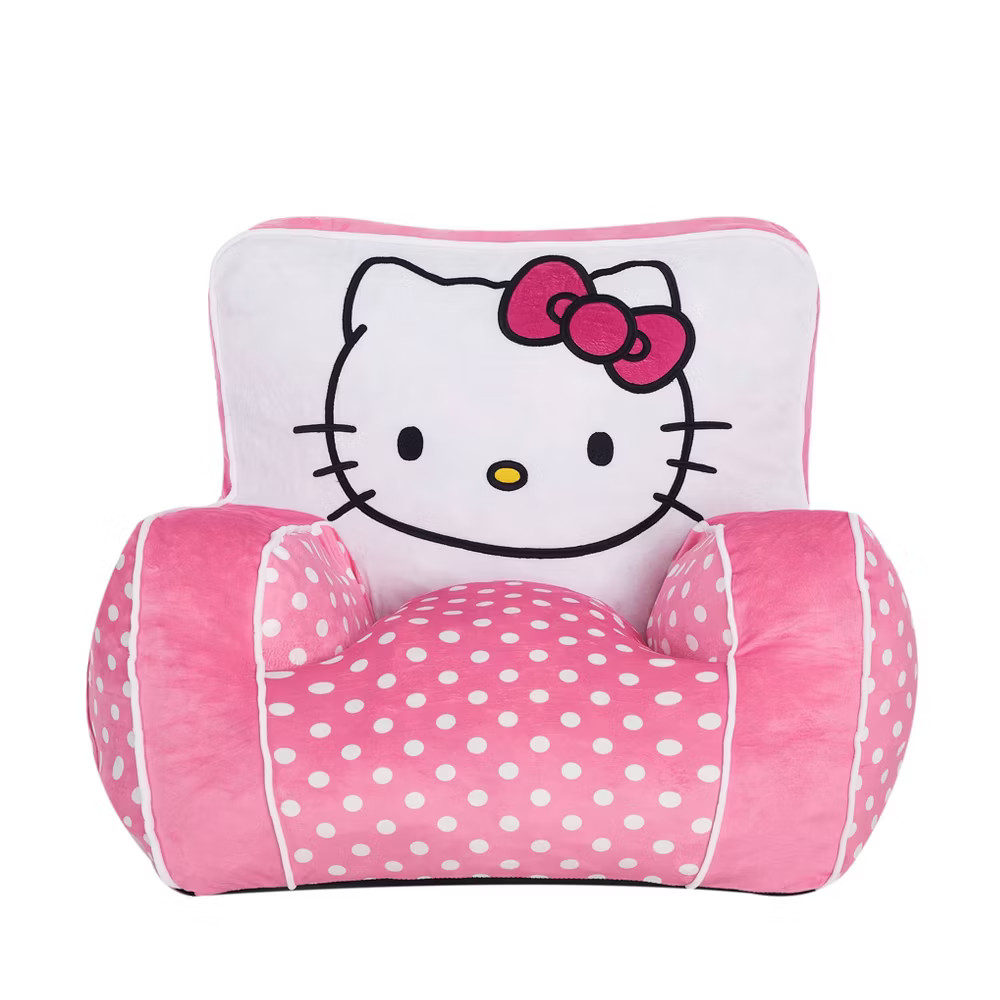 Hello Kitty Kids' Compressed Foam Plush Chair Pink