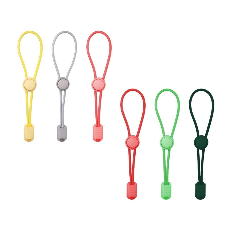 6Pcs Stretchable Fasteners Adjustable Elasticity Clay Bag Tie Elastic Rope
