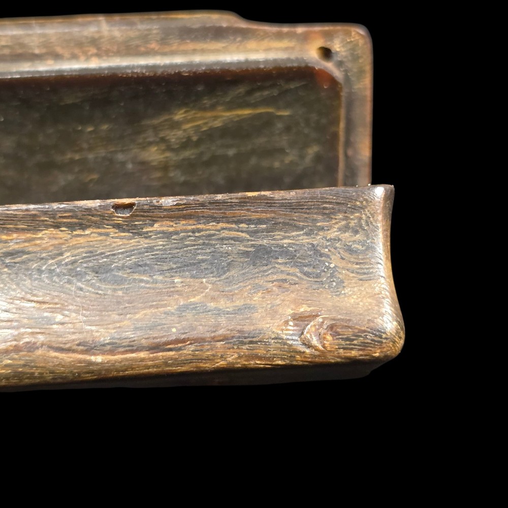 Antique Snuff box checkerboard inlay old