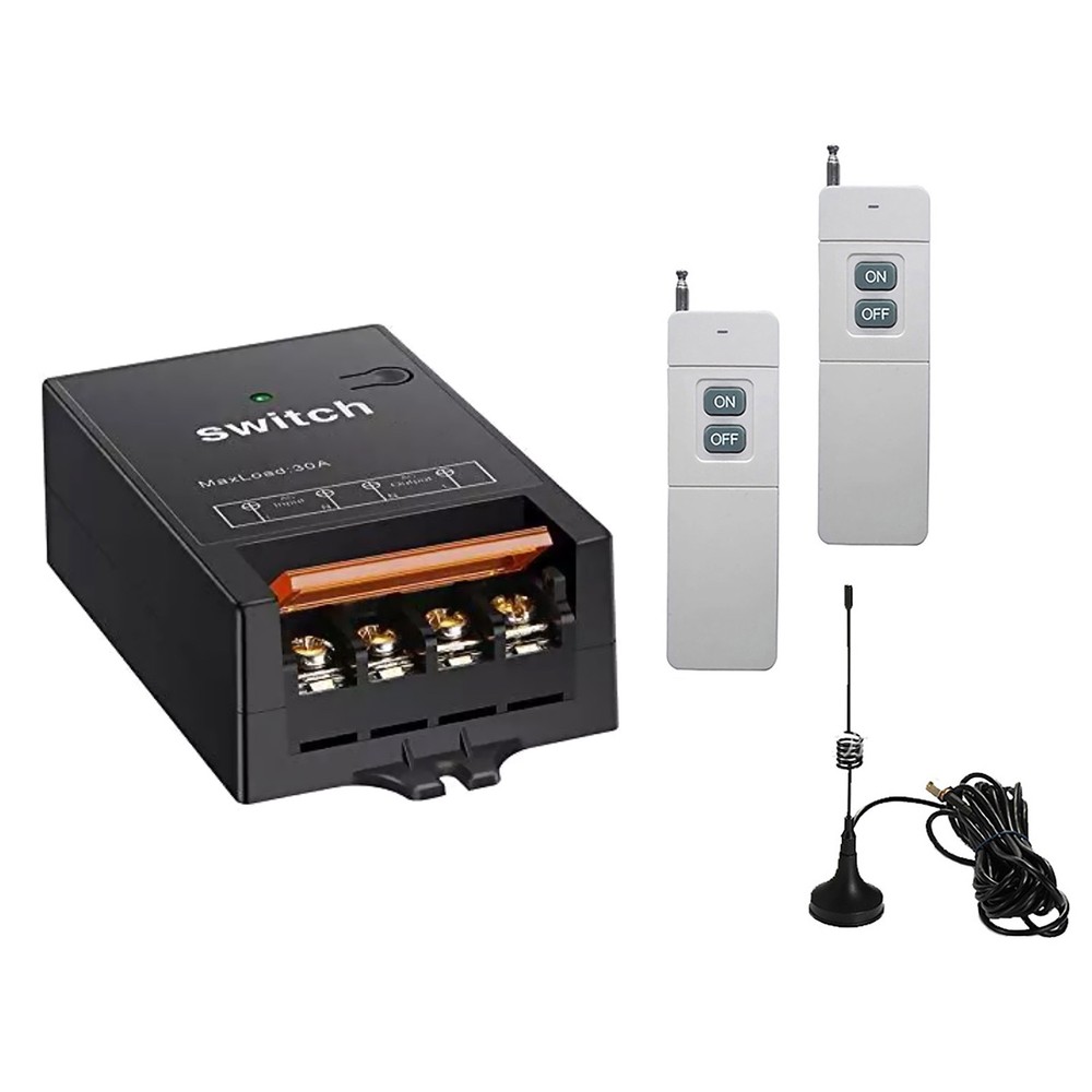 AC100-240V 2CH Remote Control Switch Wireless Transmitter Receiver 1.5KM Range