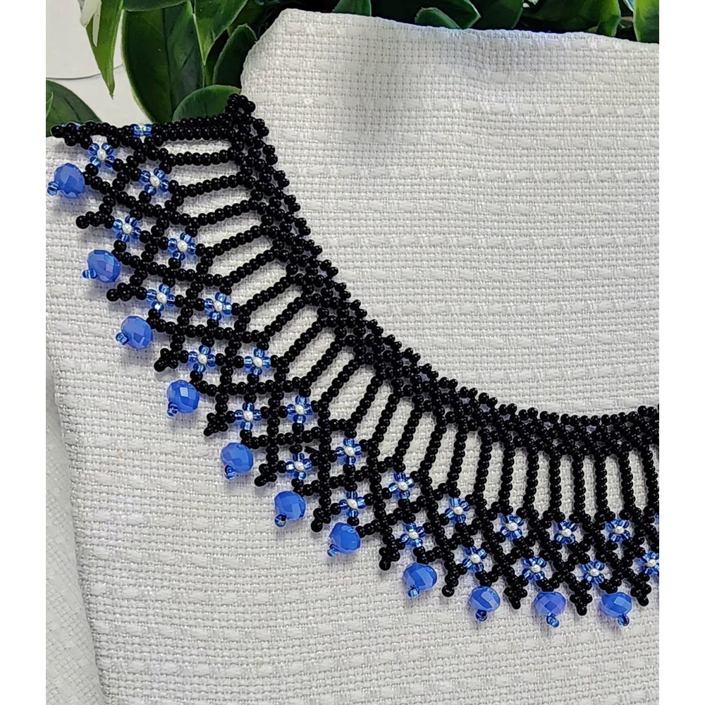 Blue Beaded Elegant Necklace