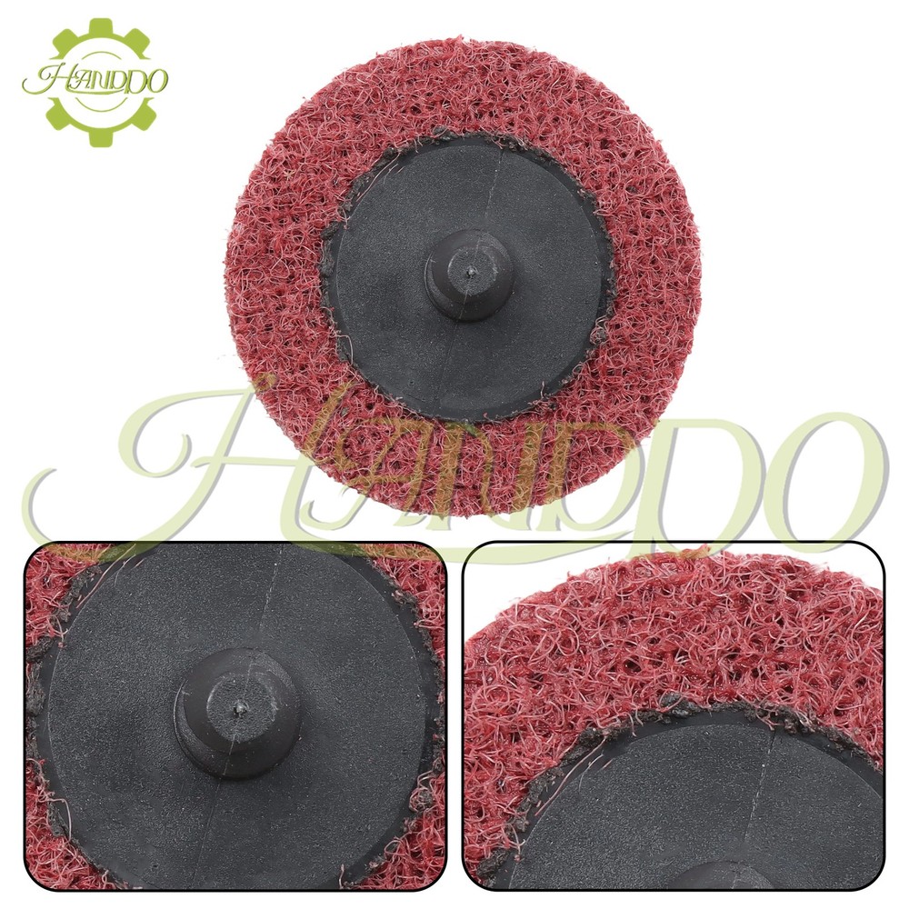 25 Pack - 2 Inch Surface Conditioning Discs Medium Red Quick Change Prep Pads