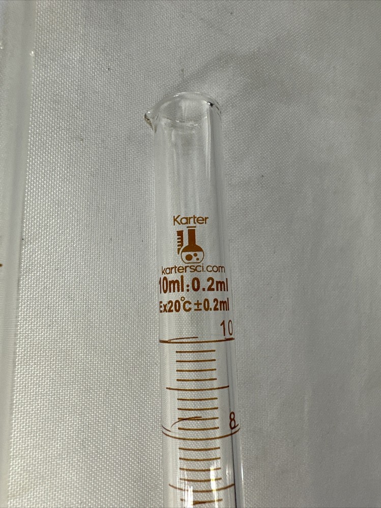 Karter Scientific Lab ware Measuring Cylinder Set Hexagonal Base 10mL 50mL 100mL