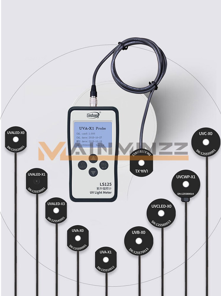1PC Multiple probe UV light meter UV intensity ultraviolet radiatio meter LS125