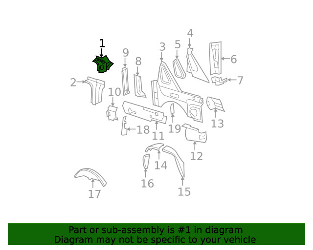 Genuine GM Upper Panel 15932823