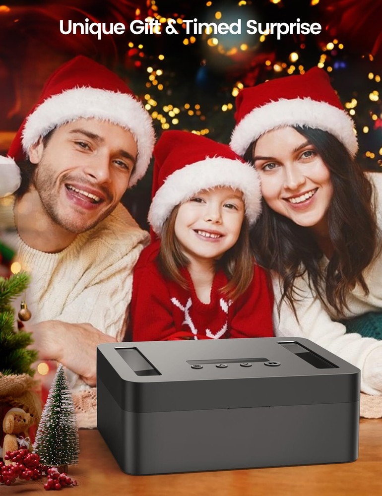 Metal Time Lock Box Phone Timed Locked Box With Timer Electronic Locking Contain