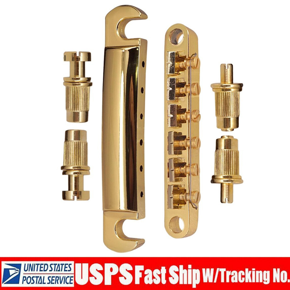 Adjustable Saddle Tune-O-Matic Bridge Tailpiece Sets for LP SG 6 String Guitar