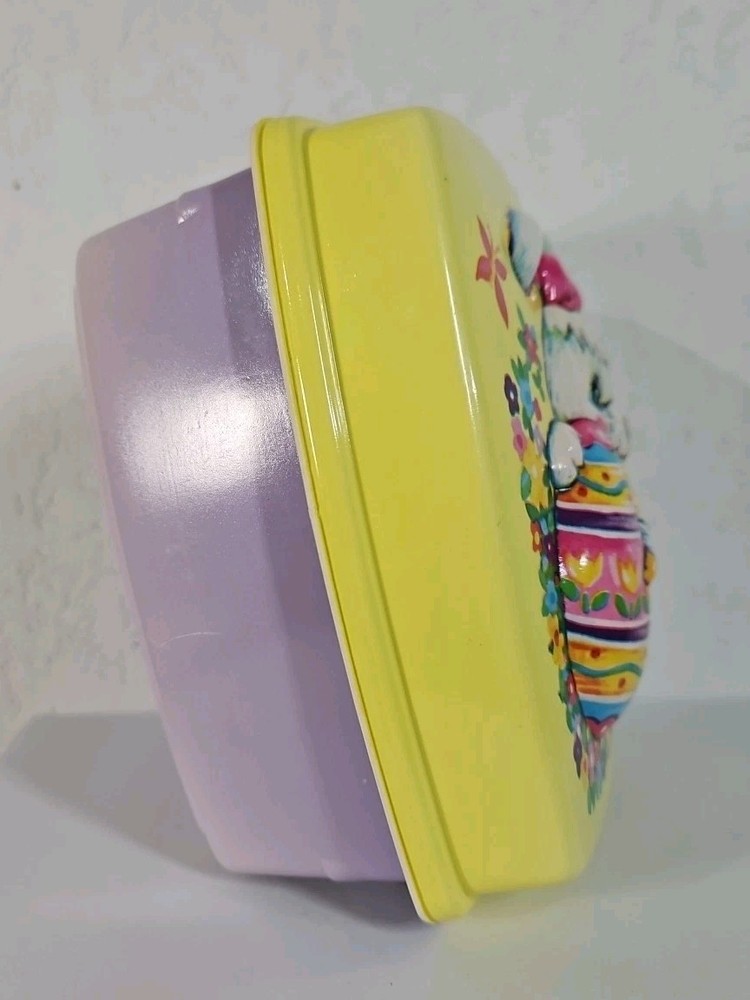 Vintage Ullman Easter Bunny Blow Mold Plastic Container 3D Design