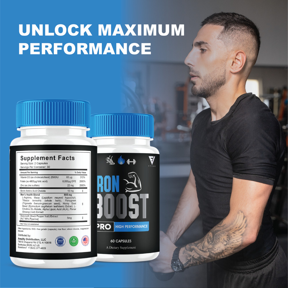 (5 Pack) Iron Boost Pro High Performance Supplement, IronBoost (300 Capsules)