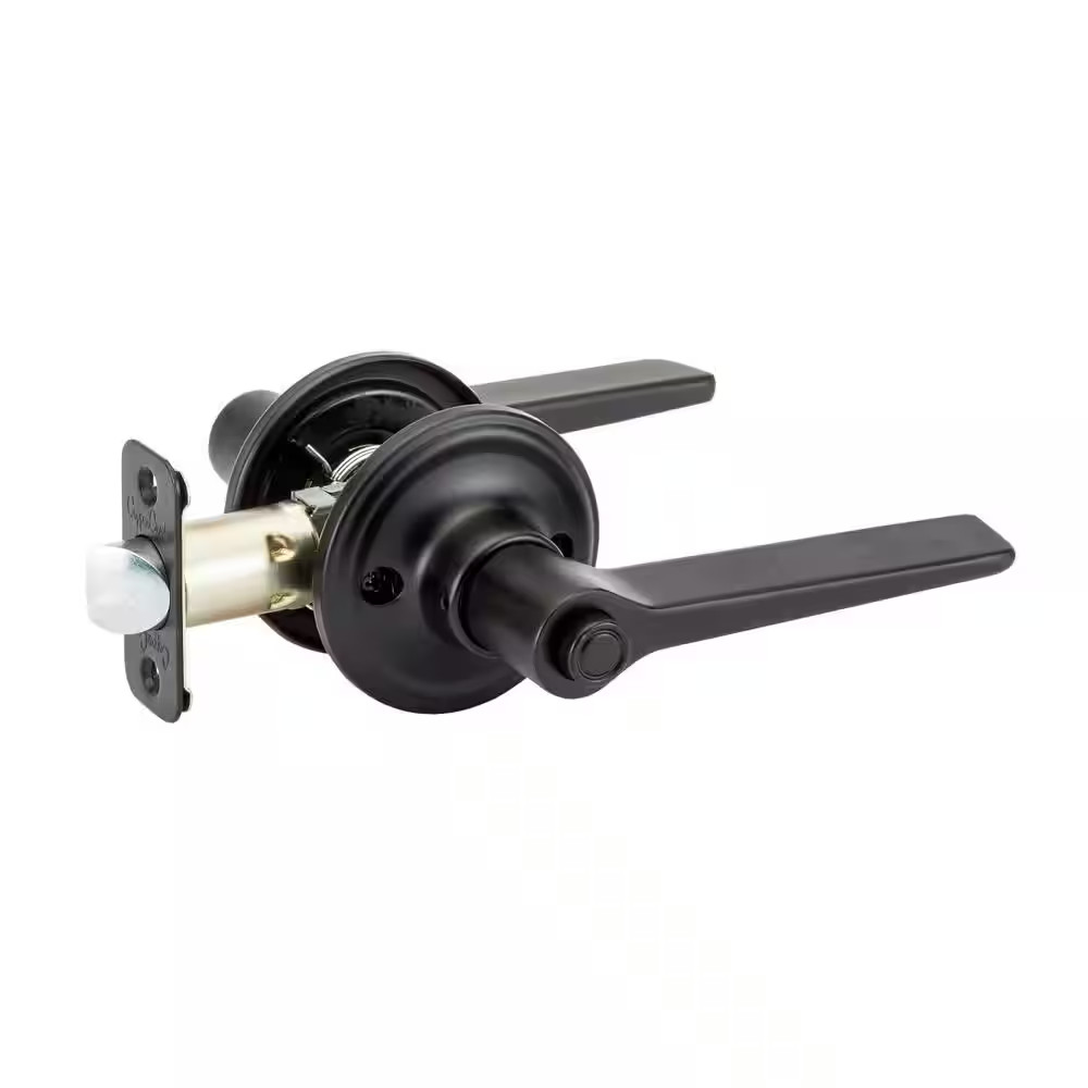 Contemporary Zane Black Bed/Bath Door Handle