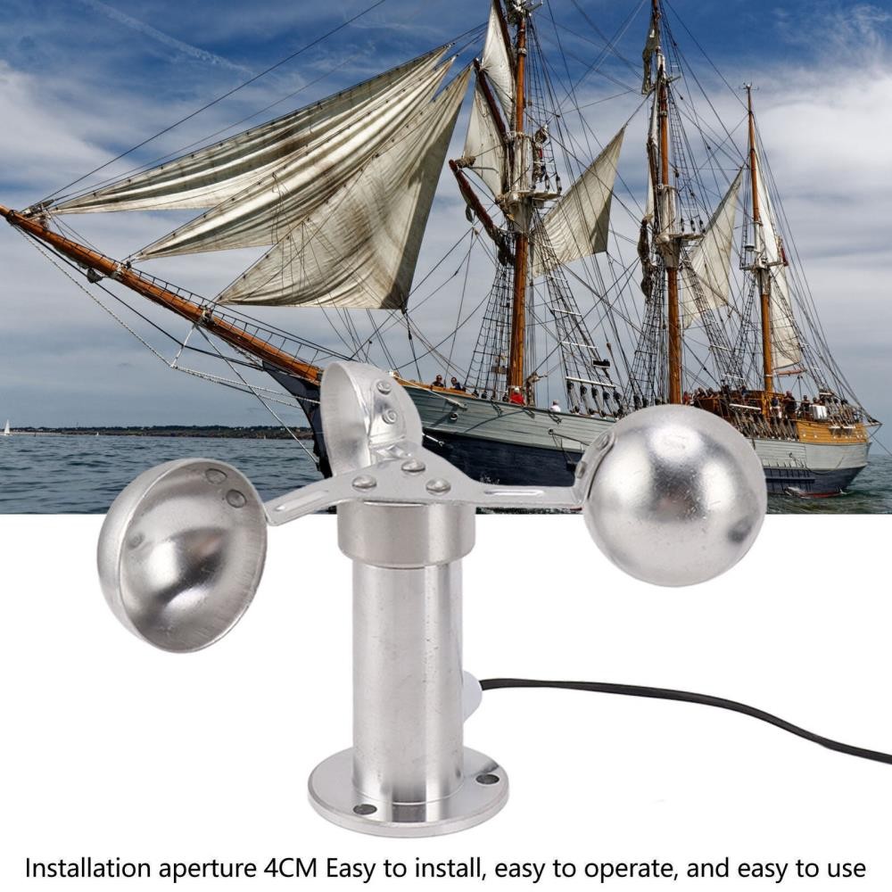 Industrial Wind Speed Sensor Anemometer 3 Cup Design 8M Cable for Tower Cranes