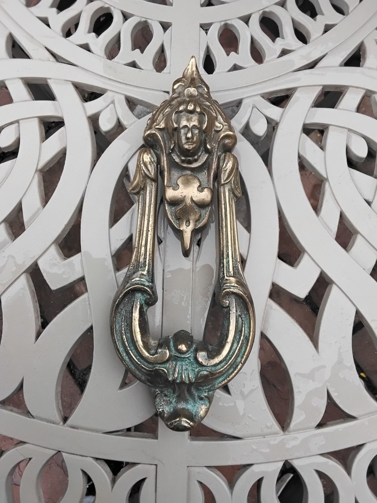 Antique Brass Victorian Era Door Knocker