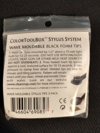NEW Clearsnap Colorbox Stylus System Moldable Black Foam Tips 3 per pkg. WAVE