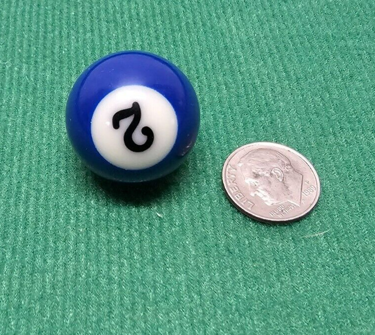 Replacement Mini Billiards Pool Ball 1" Ball Number #2 Solid Blue Tiny