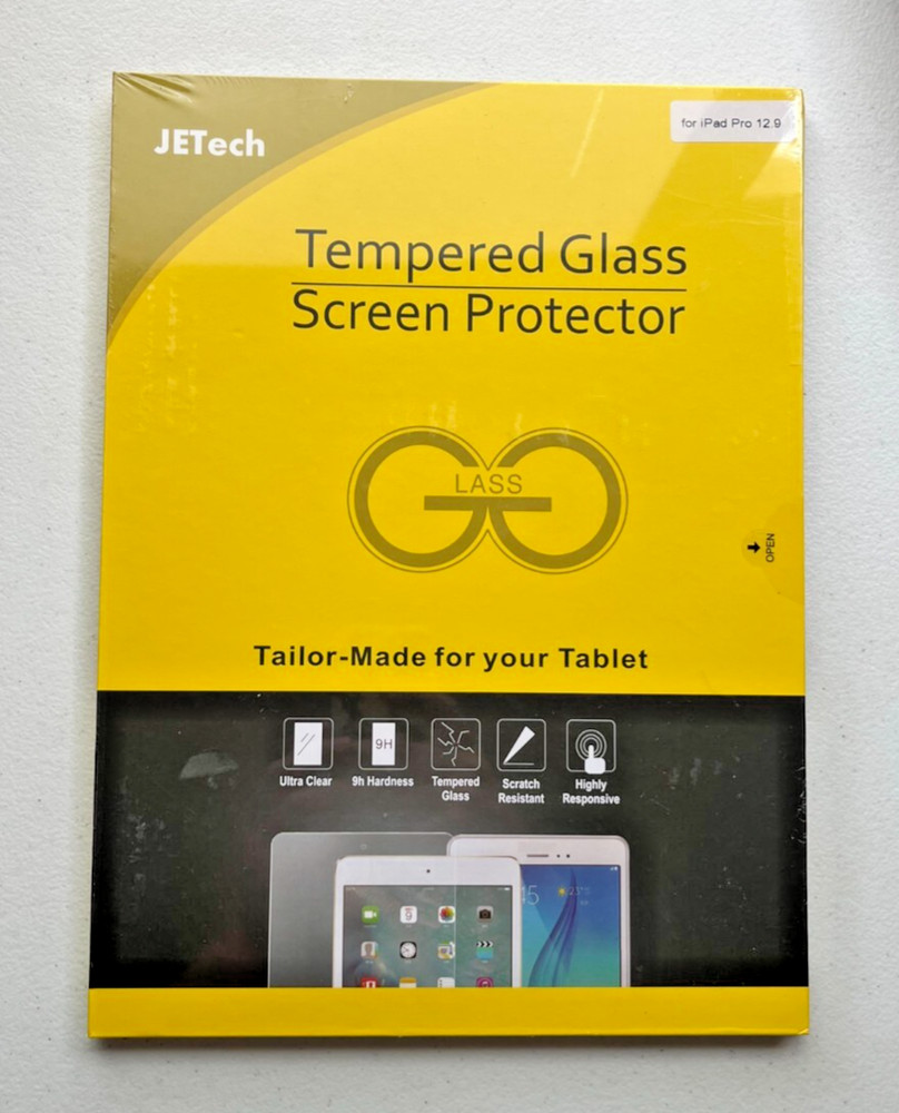 JETech Tempered Glass Screen Protector for Ipad Pro 12.9 - NEW Sealed
