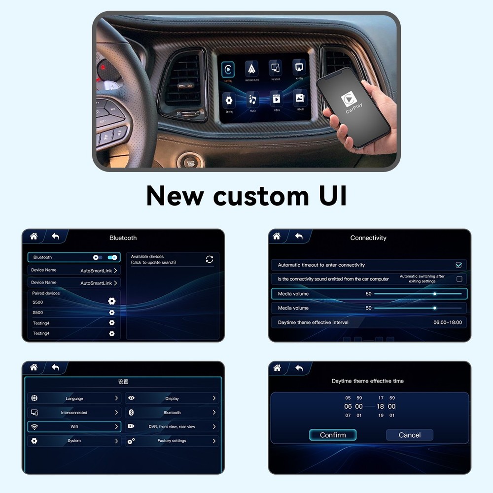 Wireless CarPlay/Android Auto Module Kit For Dodge/ Jeep 2014-2020