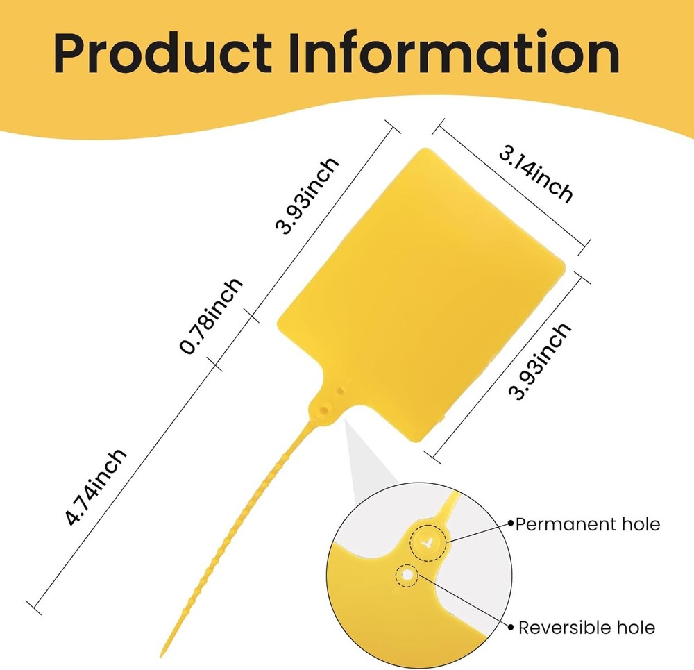 Cable Marker Tie Tags, 104Pcs Self-Locking Zip Tags Write on Label, Nylon Wire