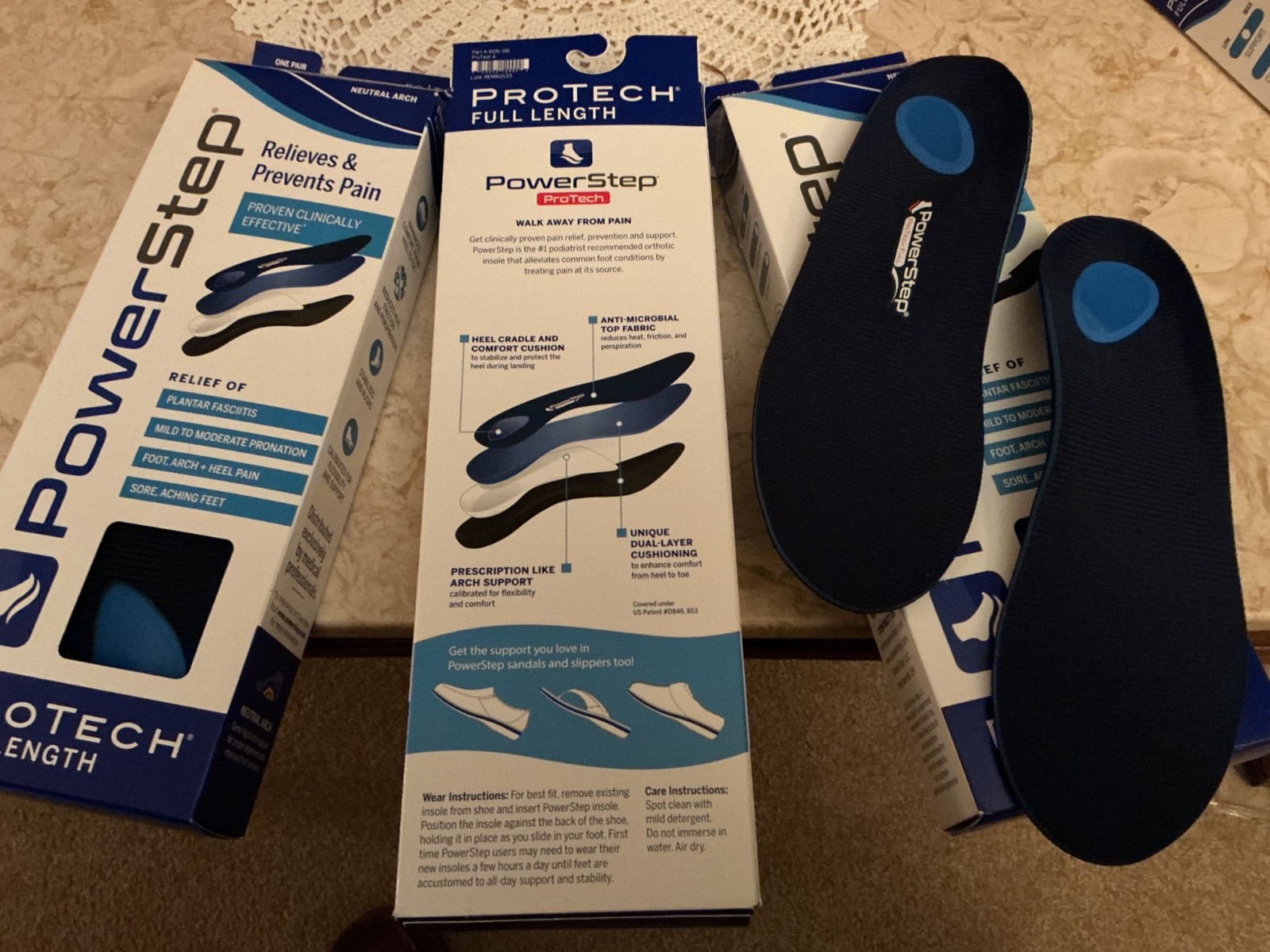 Powerstep  ProTech full length orthotic insoles Mens 11-11.5