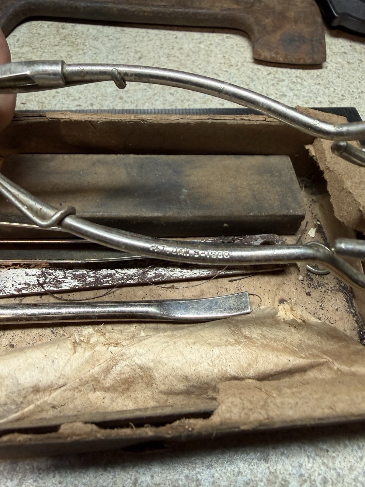 Vintage PILLING Capon Caponizing Tool Set Chicken Rooster Farm Tool 1940's