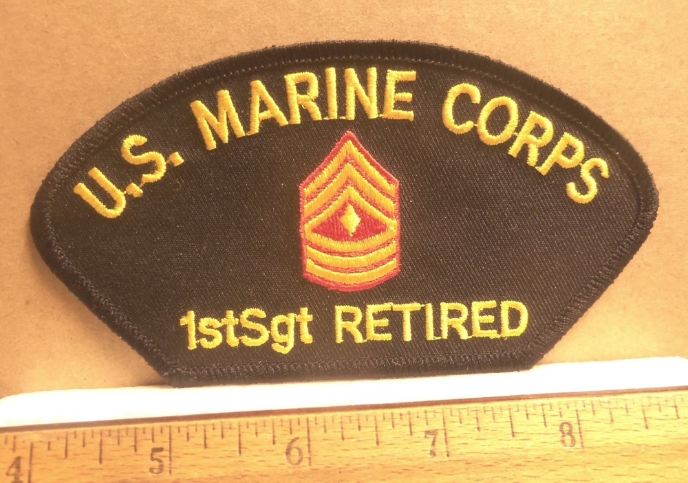 US Marine Corps - 1st Sgt Retired Embroidered Patch