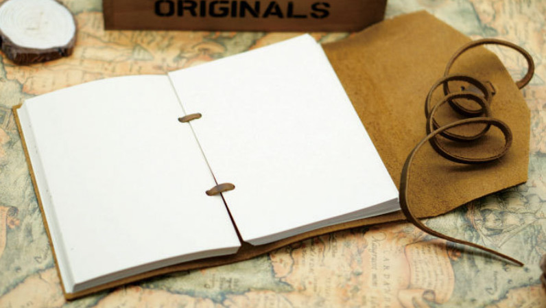 Writing notes Notebook sketchbook Diary Notepad handmade leather brown Q377