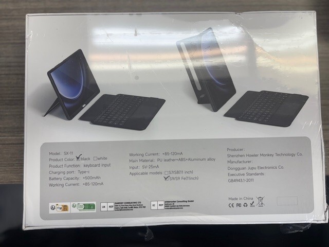KEYBOARD CASES MODEL SX11- BLACK S9/S9 (11INCH)