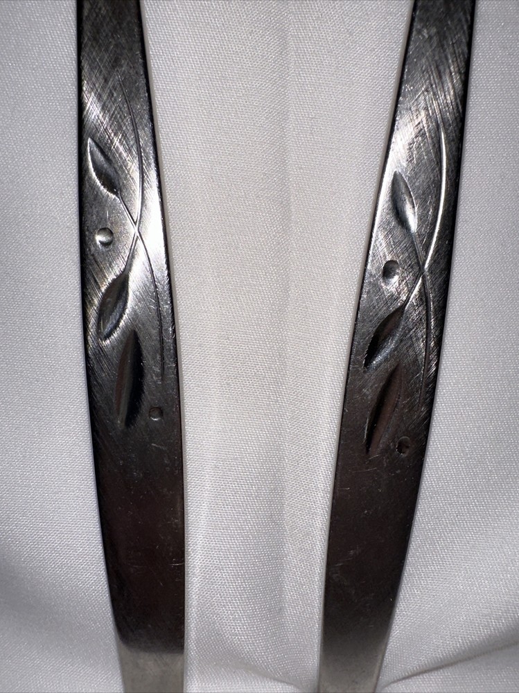 Oneida Cube WILL O' WISP Flatware Serving Spoon + Serving Fork Replacement Exc