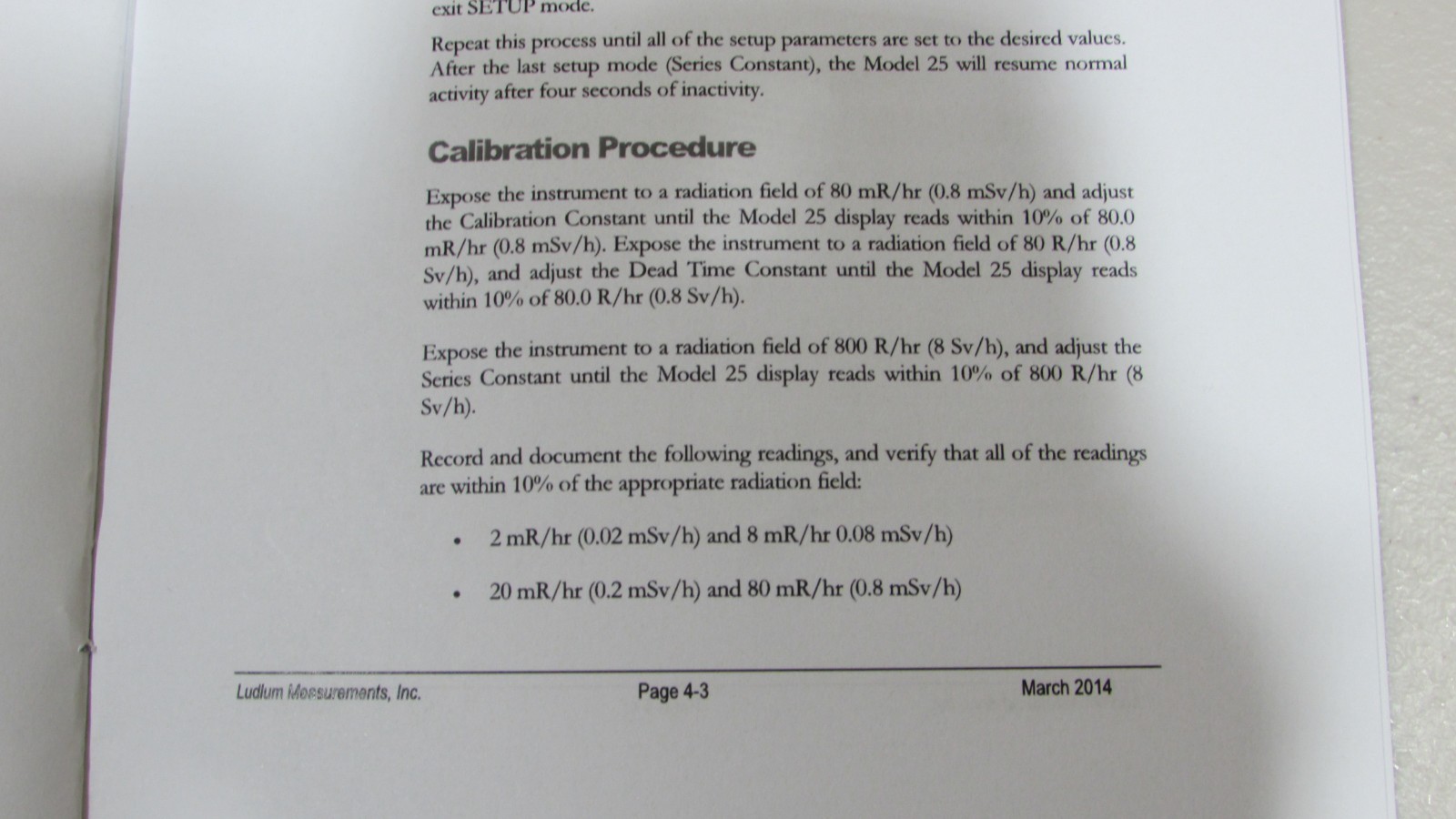 Ludlum Model 25 Personal Radiation Monitor Geiger Counter Detector Dosimeter