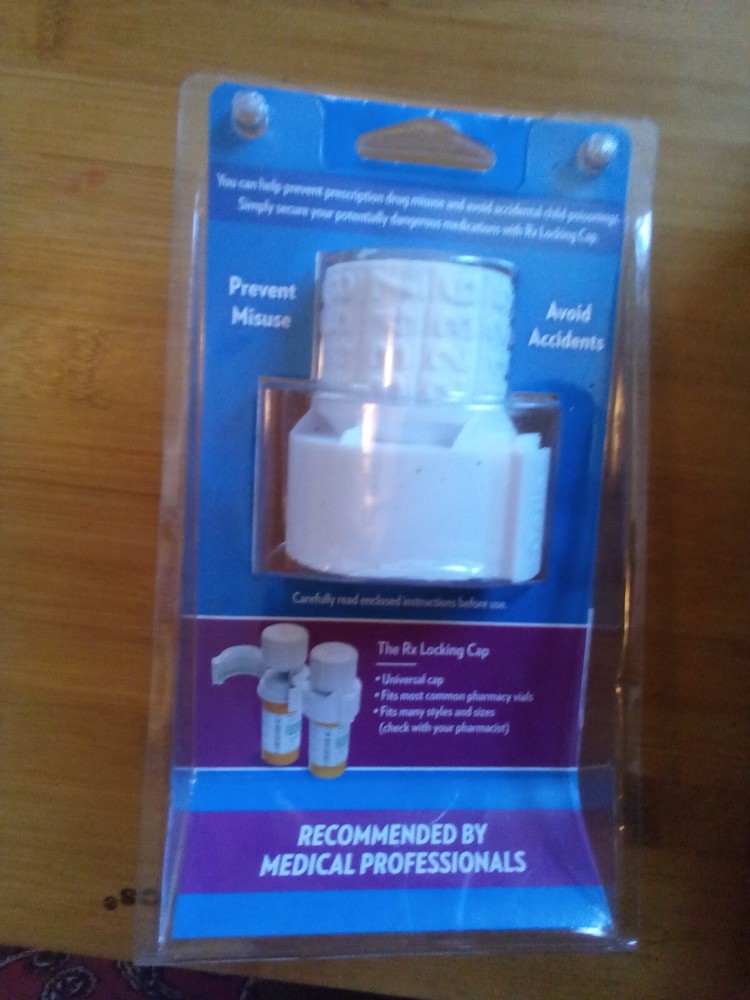 LOCKING CAP FOR MEDICATION- Gatekeeper 4 Digit Combination Lock on Bottle New