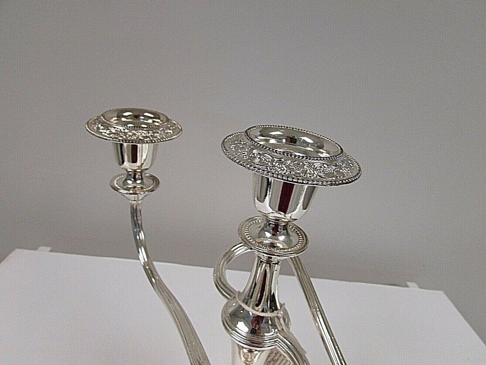 THE BEAUMONT 3 CANDELABRA ENGLAND TARNISH RESISTANT SILVER PLATED TABLEWARE