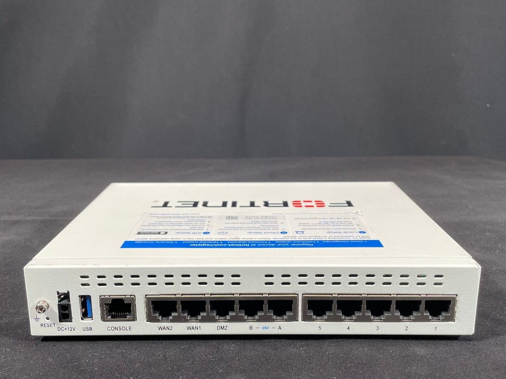 Fortinet FG-60F FortiGate Network Security-Firewall Appliance-No Power Adapter