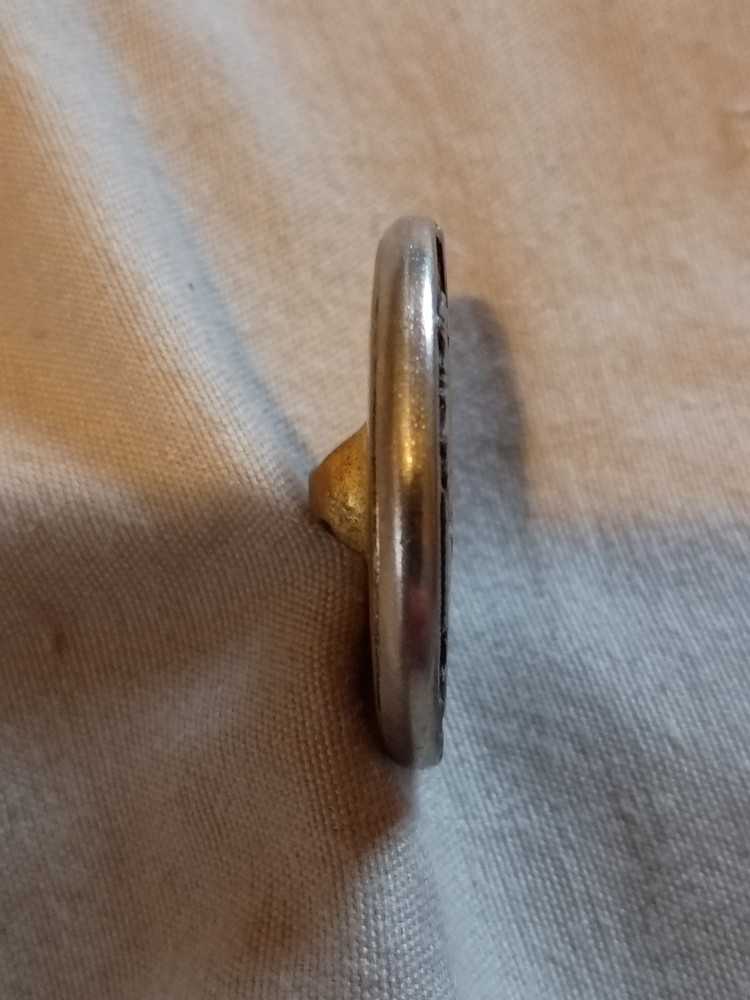 Antique Ship Metal Picture Button.