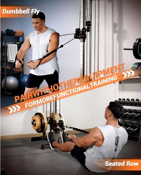 HEAVY DUTY Wall Mount Cable Crossover Machine 18 Adjustable WE SHIP OVERSEAS