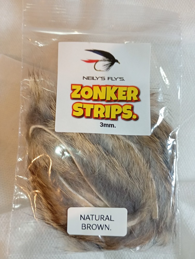 NATURAL BROWN  Zonker Strips 3mm