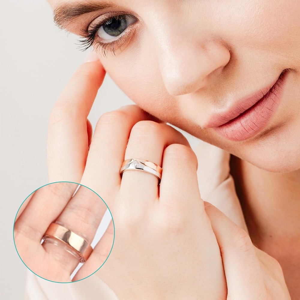 ABCDMM Ring Sizer Adjuster for Loose Rings, 16 Pack, Adjustable, transparent